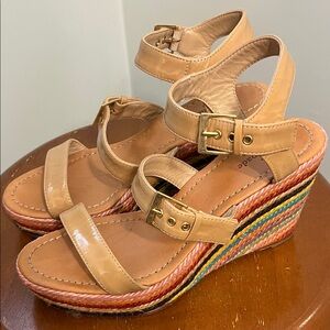 Beige Wedge Sandals Kate Spade